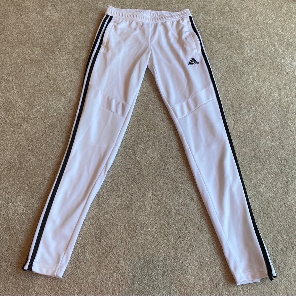 Adidas joggers white + black striped NWOT
